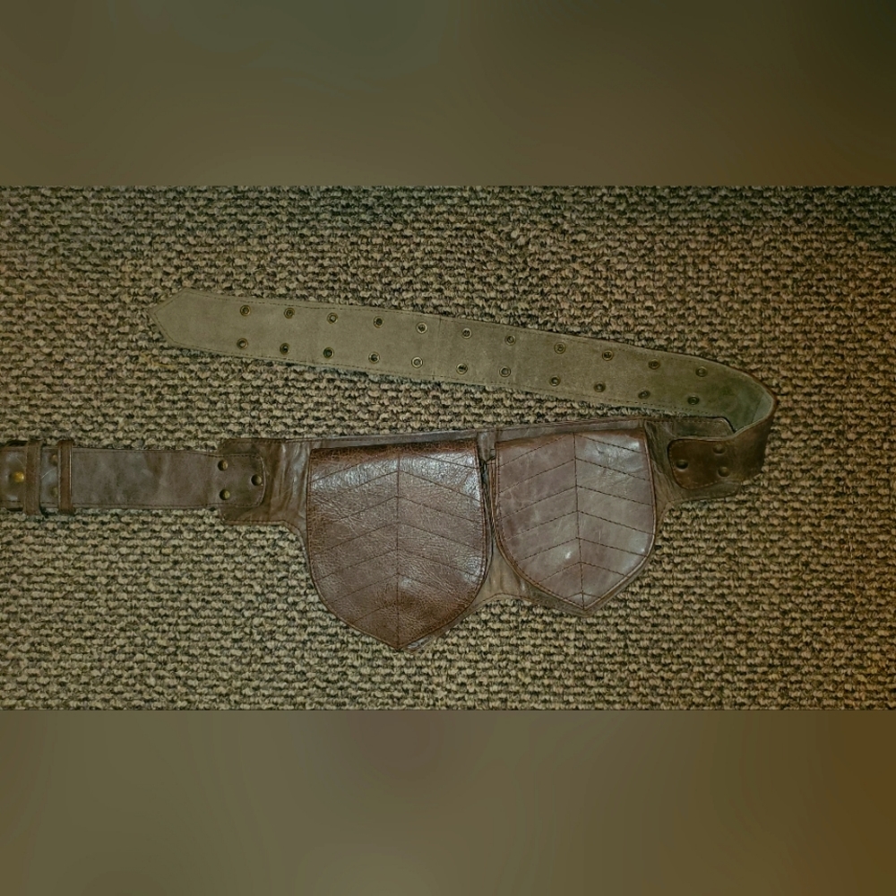 Brown Leather festival/utility belt